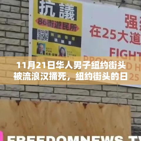 11月21日華人男子紐約街頭被流浪漢捅死，紐約街頭的日常溫情，友情與陪伴的力量