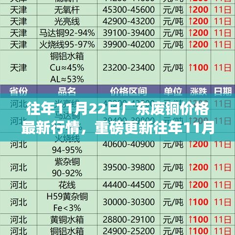 往年11月22日廣東廢銅市場(chǎng)深度解析，最新行情、市場(chǎng)走勢(shì)一網(wǎng)打盡！