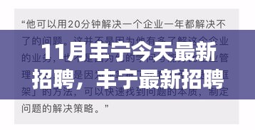 11月豐寧最新招聘動態(tài)，把握職場機(jī)遇，共創(chuàng)美好未來