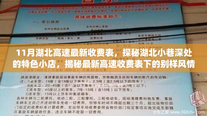 湖北高速最新收費(fèi)表與小巷特色小店探秘，別樣風(fēng)情揭秘