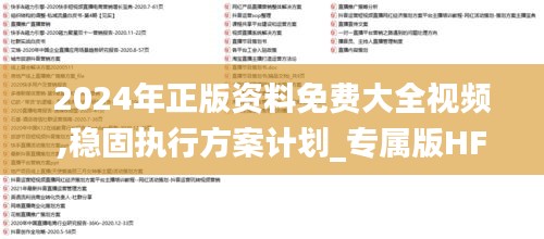 2024年正版資料免費大全視頻,穩(wěn)固執(zhí)行方案計劃_專屬版HFY2.75