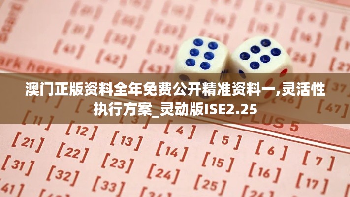 澳門正版資料全年免費(fèi)公開精準(zhǔn)資料一,靈活性執(zhí)行方案_靈動(dòng)版ISE2.25
