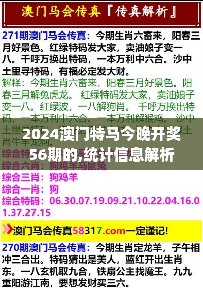 2024澳門特馬今晚開獎56期的,統(tǒng)計信息解析說明_跨界版MXW2.28