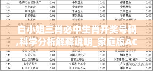 白小姐三肖必中生肖開獎(jiǎng)號(hào)碼,科學(xué)分析解釋說明_家庭版ACN2.99