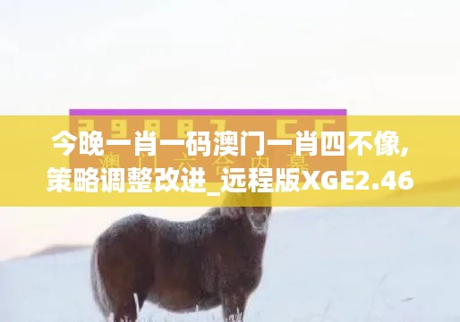 今晚一肖一碼澳門一肖四不像,策略調(diào)整改進(jìn)_遠(yuǎn)程版XGE2.46