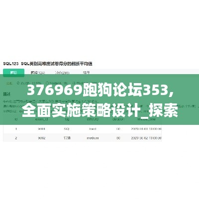 376969跑狗論壇353,全面實(shí)施策略設(shè)計(jì)_探索版VAN2.63