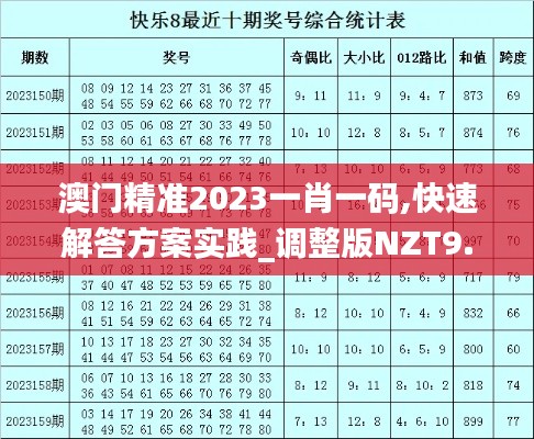 澳門精準(zhǔn)2023一肖一碼,快速解答方案實(shí)踐_調(diào)整版NZT9.62
