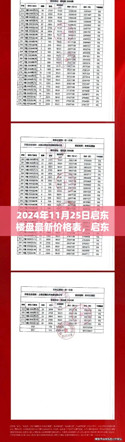2024年啟東樓盤最新價(jià)格表，探尋未來居住新坐標(biāo)