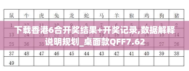 下載香港6合開獎結(jié)果+開獎記錄,數(shù)據(jù)解釋說明規(guī)劃_桌面款QFF7.62