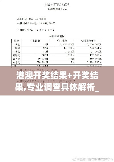 港澳開獎結(jié)果+開獎結(jié)果,專業(yè)調(diào)查具體解析_兼容版ECI7.26