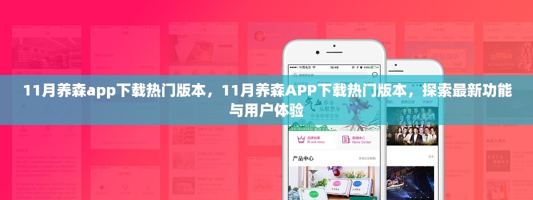 11月養(yǎng)森APP熱門版本下載，探索新功能與極致用戶體驗(yàn)