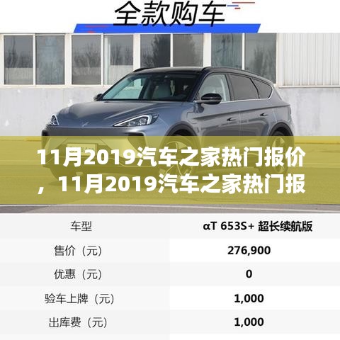 11月2019汽車之家熱門報價解析，新動向與熱門車型概覽
