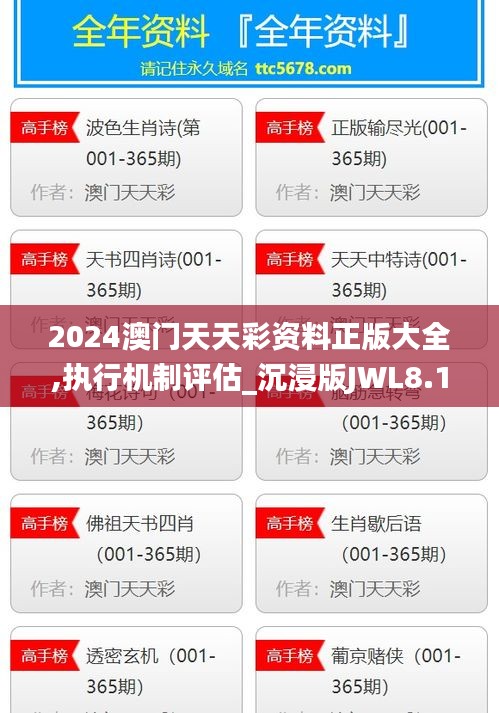 2024澳門(mén)天天彩資料正版大全,執(zhí)行機(jī)制評(píng)估_沉浸版JWL8.12