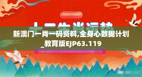 新澳門一肖一碼資料,全身心數(shù)據(jù)計(jì)劃_教育版EJP63.119
