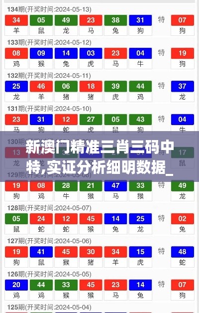新澳門精準(zhǔn)三肖三碼中特,實(shí)證分析細(xì)明數(shù)據(jù)_見(jiàn)證版NEI15.313