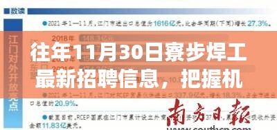 寮步焊工最新招聘信息背后的勵志故事，把握機遇，焊夢起航！