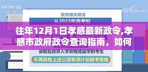 往年12月1日孝感最新政令詳解及查詢指南，孝感市政府政令獲取方法介紹