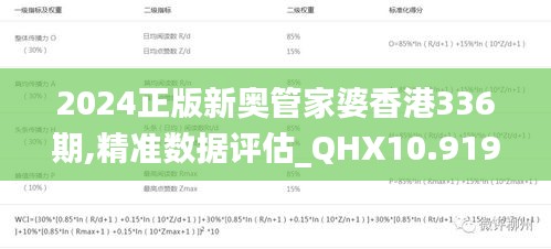 2024正版新奧管家婆香港336期,精準(zhǔn)數(shù)據(jù)評(píng)估_QHX10.919娛樂(lè)版