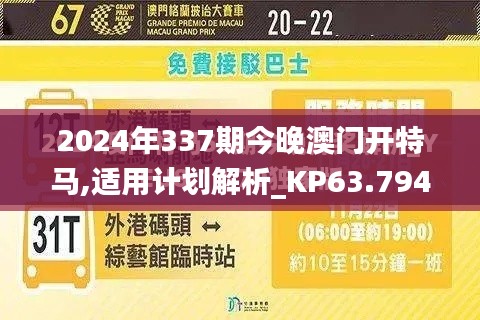 2024年337期今晚澳門(mén)開(kāi)特馬,適用計(jì)劃解析_KP63.794-9