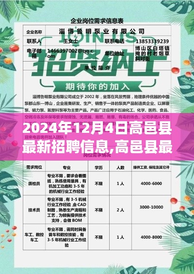 高邑縣最新招聘啟事，與自然共舞，啟程心靈之旅（2024年12月4日）