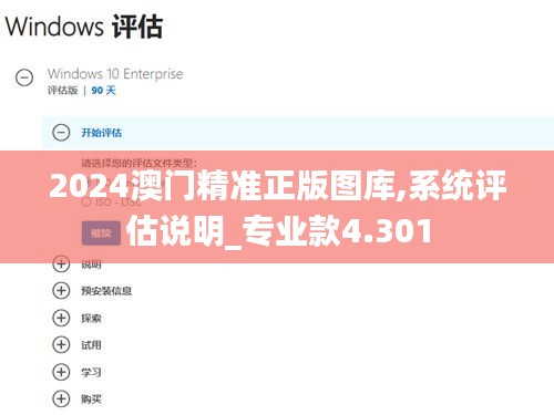 2024澳門精準(zhǔn)正版圖庫(kù),系統(tǒng)評(píng)估說(shuō)明_專業(yè)款4.301