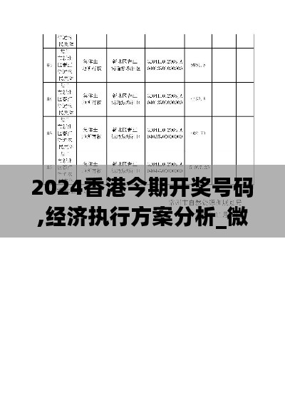 2024香港今期開獎號碼,經(jīng)濟執(zhí)行方案分析_微型版9.806