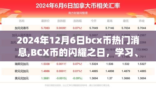BCX幣閃耀之旅，學習、變革與自信的躍遷之旅（最新消息2024年12月6日）