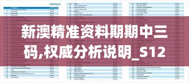 新澳精準(zhǔn)資料期期中三碼,權(quán)威分析說(shuō)明_S12.356