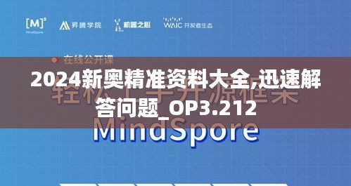 2024新奧精準(zhǔn)資料大全,迅速解答問(wèn)題_OP3.212