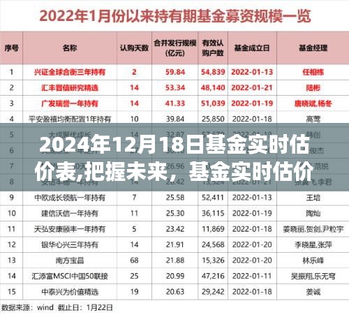 基金實(shí)時(shí)估價(jià)表背后的智慧與勇氣，把握未來，自信成就夢想之旅的啟示（2024年12月18日）