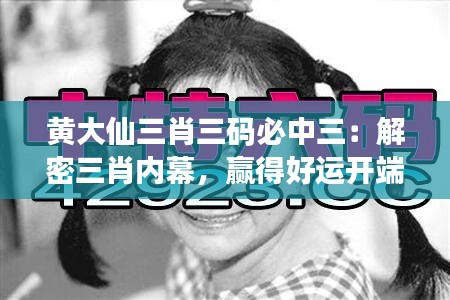 黃大仙三肖三碼必中三：解密三肖內(nèi)幕，贏得好運(yùn)開(kāi)端