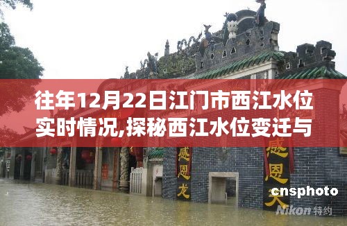江門市12月22日西江水位實(shí)時觀察，水位變遷與小巷美食的探秘之旅