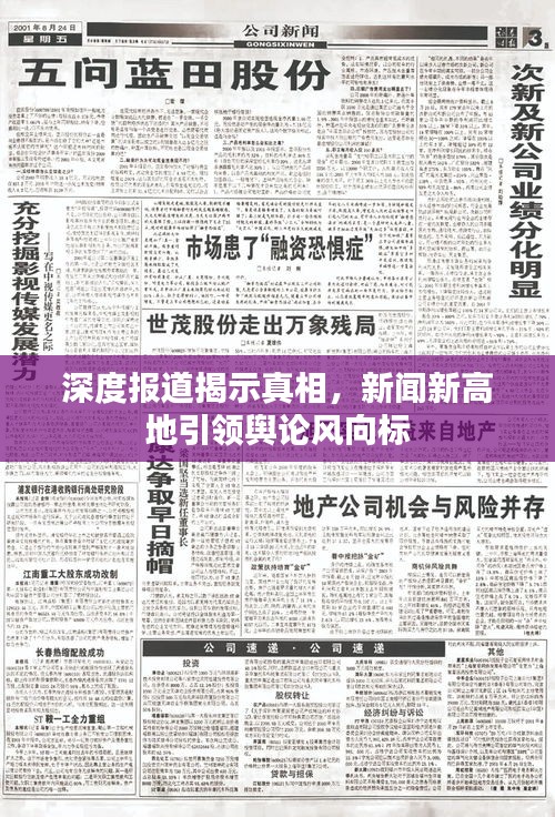深度報道揭示真相，新聞新高地引領(lǐng)輿論風(fēng)向標(biāo)