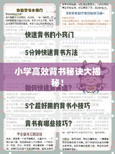 小學(xué)高效背書秘訣大揭秘！