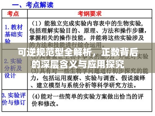 可逆規(guī)范型全解析，正數(shù)背后的深層含義與應(yīng)用探究