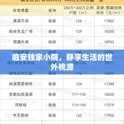 臨安獨(dú)家小院，靜享生活的世外桃源