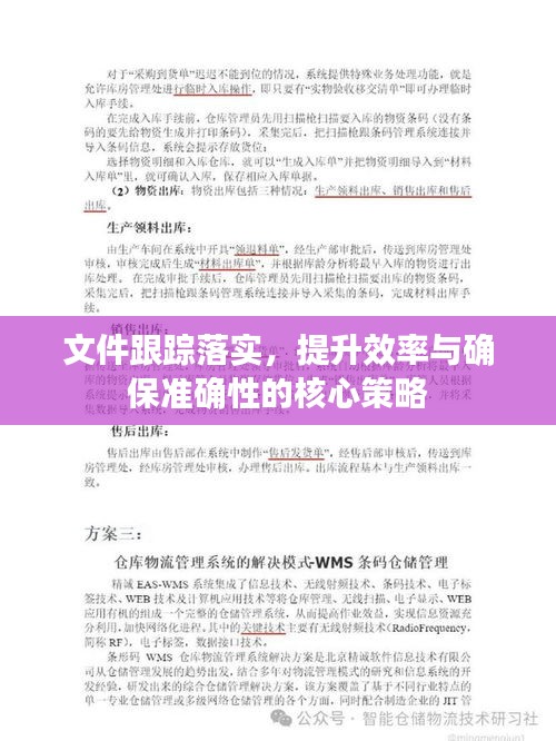 文件跟蹤落實，提升效率與確保準(zhǔn)確性的核心策略