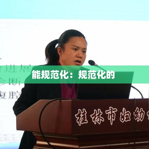 能規(guī)范化：規(guī)范化的 