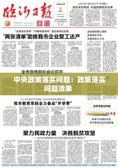中央政策落實(shí)問(wèn)題：政策落實(shí)問(wèn)題清單 