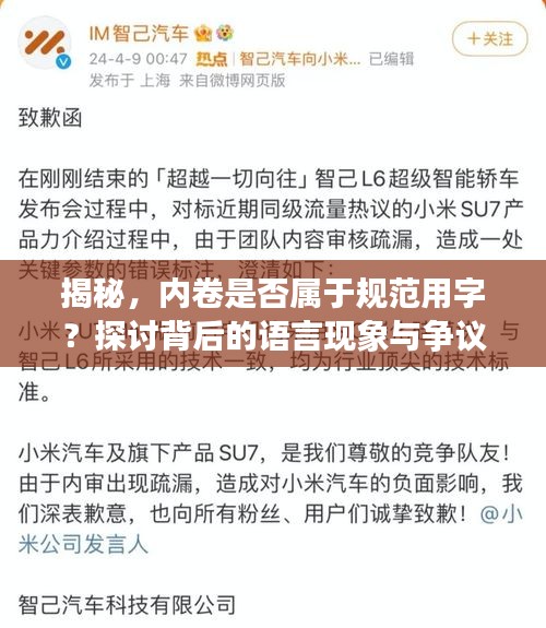 揭秘，內(nèi)卷是否屬于規(guī)范用字？探討背后的語言現(xiàn)象與爭議焦點！