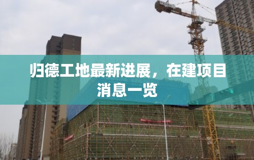 歸德工地最新進展，在建項目消息一覽