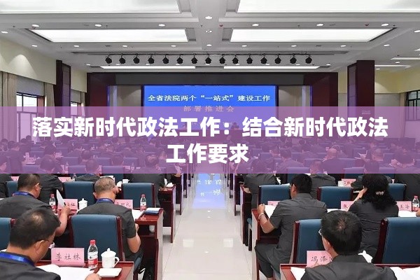 落實新時代政法工作：結(jié)合新時代政法工作要求 