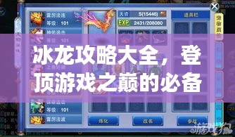 冰龍攻略大全，登頂游戲之巔的必備秘籍！
