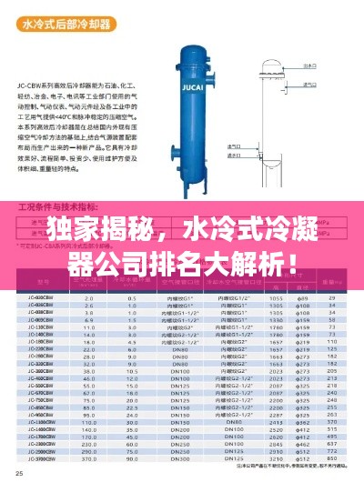 獨家揭秘，水冷式冷凝器公司排名大解析！