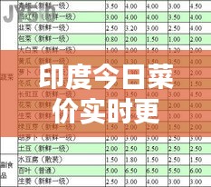 印度今日菜價實時更新，最新消息一覽