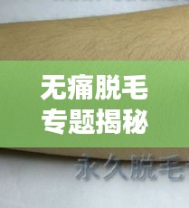 無痛脫毛專題揭秘，現(xiàn)代脫毛技術的革新與優(yōu)勢