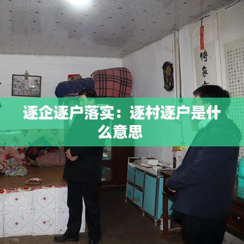 逐企逐戶落實(shí)：逐村逐戶是什么意思 