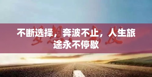 不斷選擇，奔波不止，人生旅途永不停歇