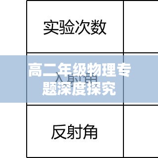 高二年級(jí)物理專題深度探究