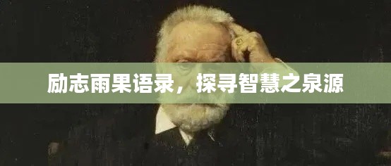 勵(lì)志雨果語錄，探尋智慧之泉源